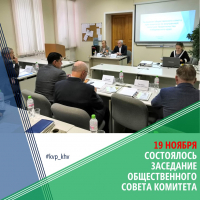 19 ноября состоялось заседание общественного совета при комитете по внутренней политике Правительства Хабаровского края